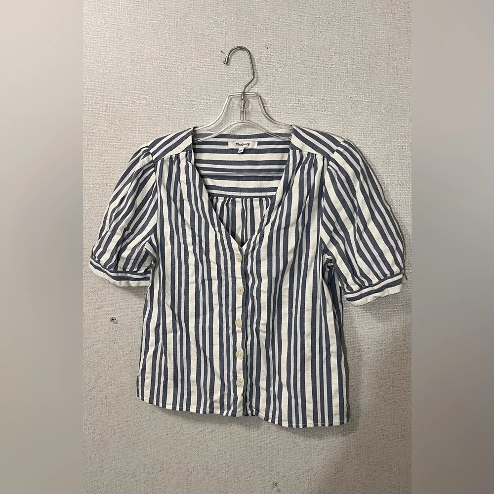 Madewell Plaza Striped Button Down Shirt - Picture 4 of 7
